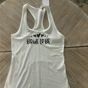 White 'Bride to Be' Tank Top